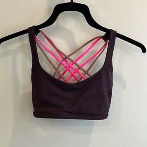 Lululemon sports bra. Size 4. Dark maroon base color.